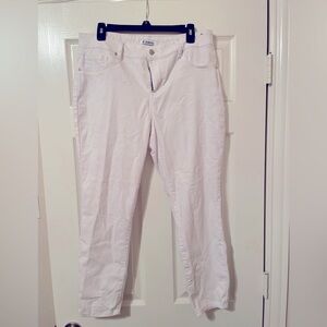 D. Jeans White ankle Size 14